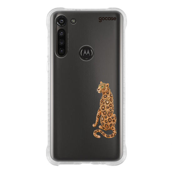 Capinha para celular  Onça Cravejada com Inicial