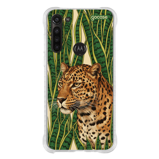 Capinha para celular  Onça entre Folhagens