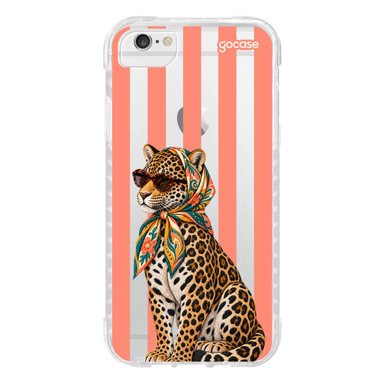Capinha para celular  Onça Lenço Tropical