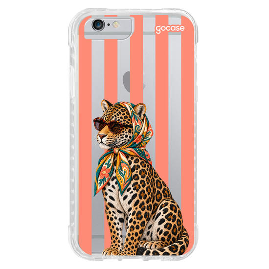 Capinha para celular  Onça Lenço Tropical