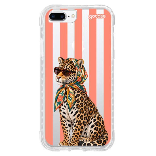 Capinha para celular  Onça Lenço Tropical