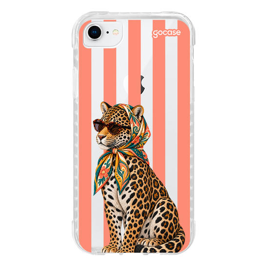 Capinha para celular  Onça Lenço Tropical