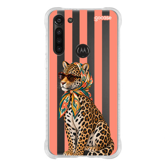 Capinha para celular  Onça Lenço Tropical