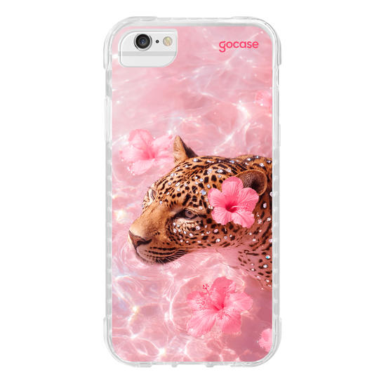 Capinha para celular  Onça Pink Glow