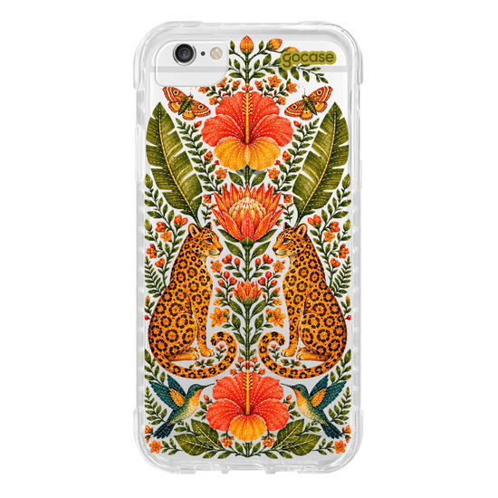 Capinha para celular  Onças e Hibiscos