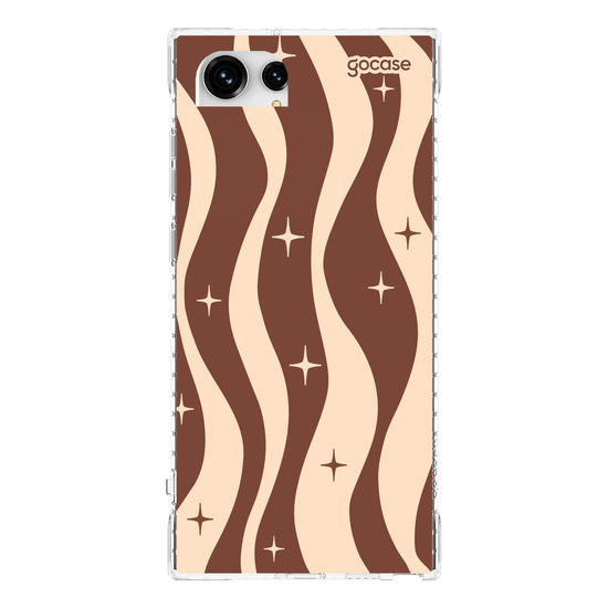 Capinha para celular  Ondas Retrô Marrom