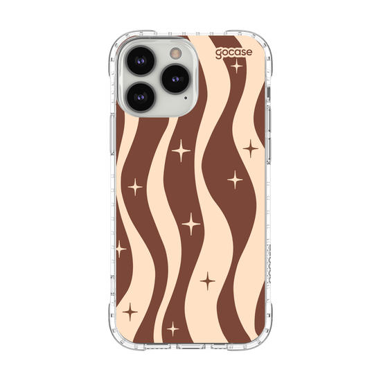 Capinha para celular  Ondas Retrô Marrom