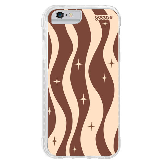 Capinha para celular  Ondas Retrô Marrom
