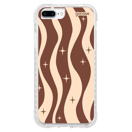 Capinha para celular  Ondas Retrô Marrom