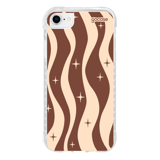 Capinha para celular  Ondas Retrô Marrom