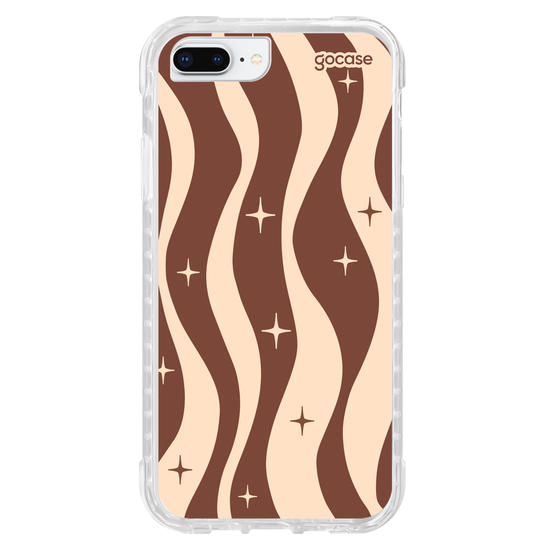 Capinha para celular  Ondas Retrô Marrom
