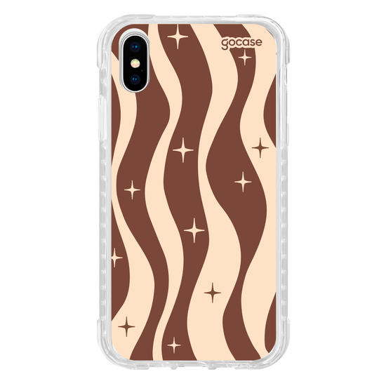 Capinha para celular  Ondas Retrô Marrom