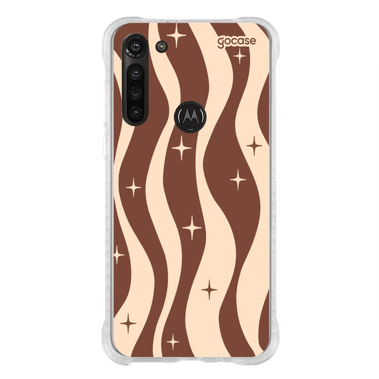 Capinha para celular  Ondas Retrô Marrom