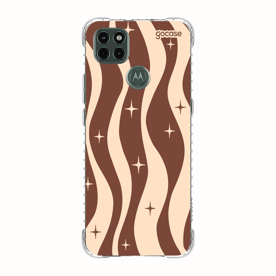 Capinha para celular  Ondas Retrô Marrom