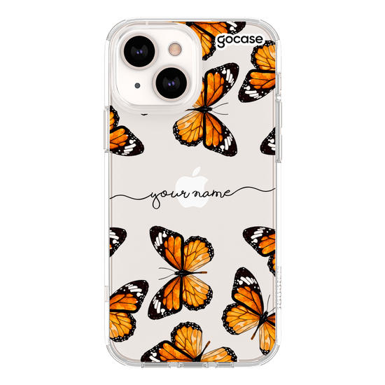 Funda Orange Butterflies Handwritten