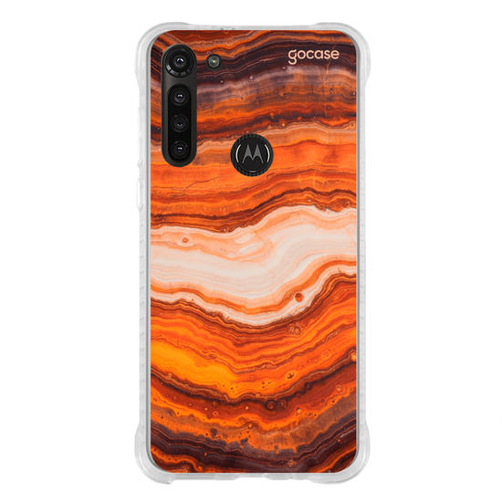 Capinha para celular  Orange Marble