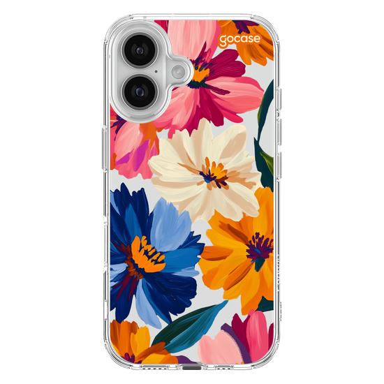 Capinha para celular  Paint Flowers Pattern