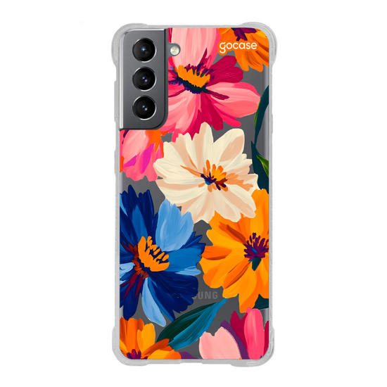 Capinha para celular  Paint Flowers Pattern