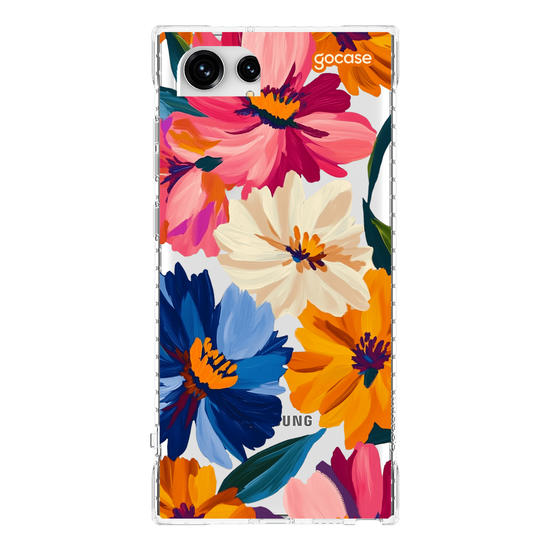 Capinha para celular  Paint Flowers Pattern