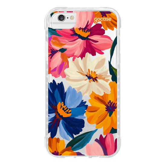 Capinha para celular  Paint Flowers Pattern