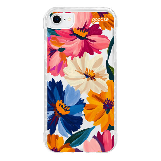 Capinha para celular  Paint Flowers Pattern