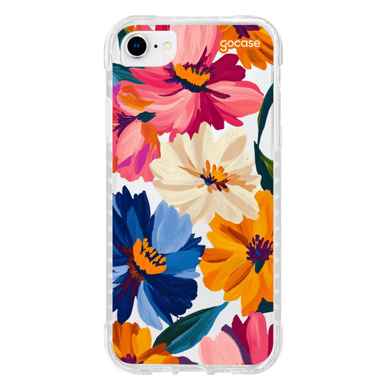 Capinha para celular  Paint Flowers Pattern