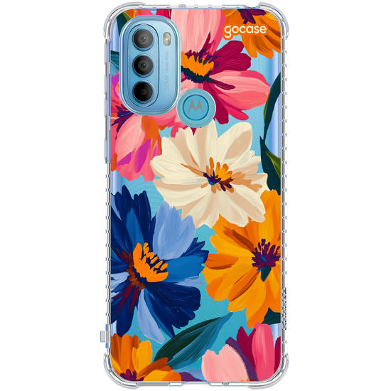 Capinha para celular  Paint Flowers Pattern
