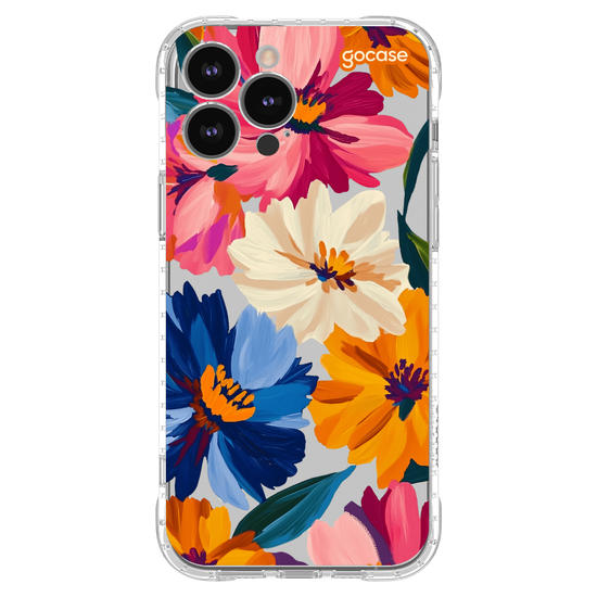 Capinha para celular  Paint Flowers Pattern
