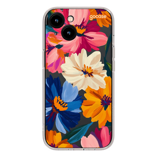 Capinha para celular  Paint Flowers Pattern
