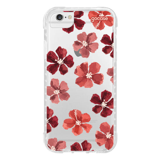 Capinha para celular  Painted Red Flowers