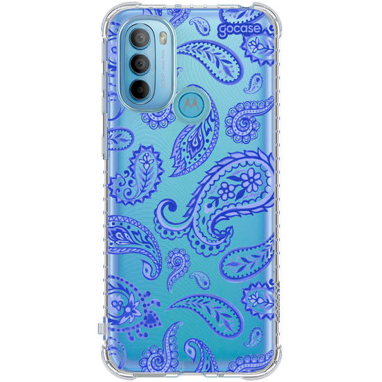 Capinha para celular  Paisley Azul