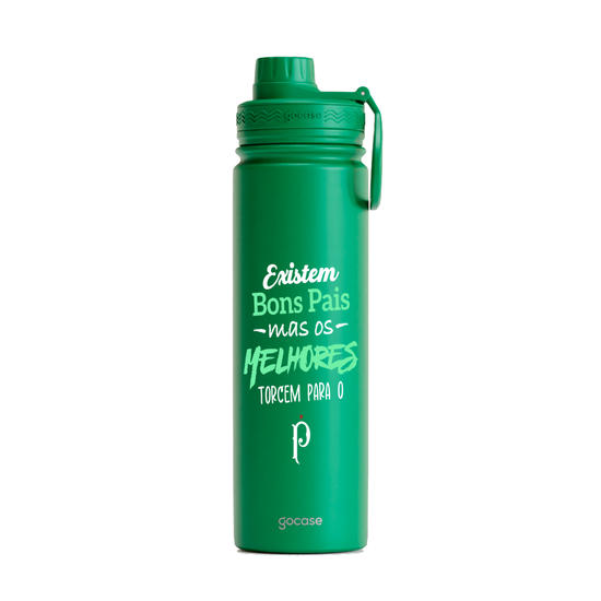 Garrafa Térmica Fresh + Ebook - Palmeiras - Melhor pai