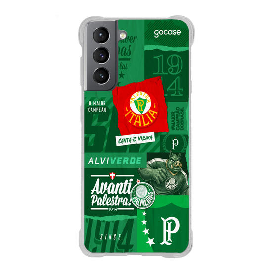 Capinha para celular  Palmeiras - Pattern Alviverde