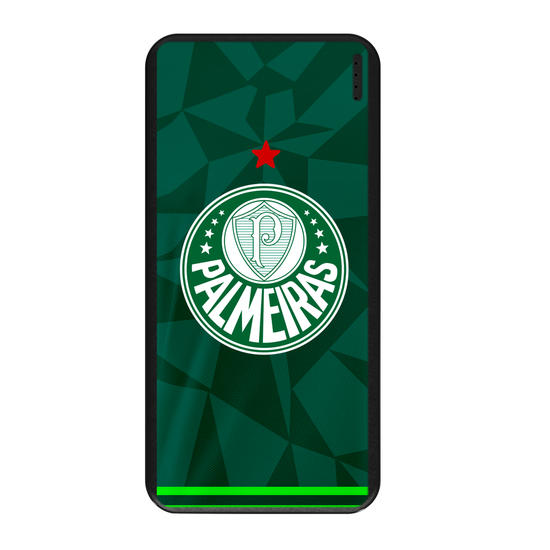 Carregador Portátil Fast Charge - Palmeiras - Uniforme 1 2023 Escudo