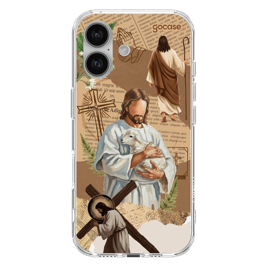 Capinha para celular  Paper Collage - Jesus