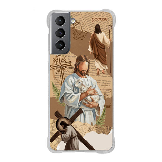 Capinha para celular  Paper Collage - Jesus