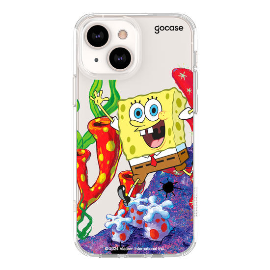 Capinha para celular Bob Esponja - Bob Esponja Na Fenda do Biquini