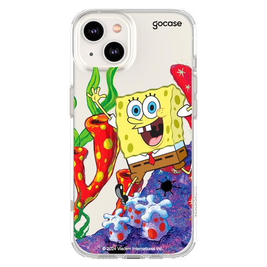 Capinha para celular Bob Esponja - Bob Esponja Na Fenda do Biquini