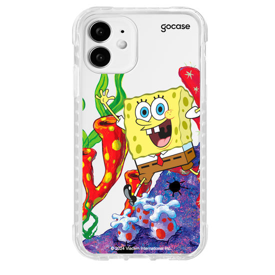Capinha para celular Bob Esponja - Bob Esponja Na Fenda do Biquini