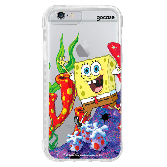 Capinha para celular Bob Esponja - Bob Esponja Na Fenda do Biquini