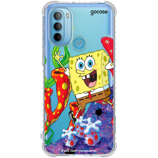 Capinha para celular Bob Esponja - Bob Esponja Na Fenda do Biquini