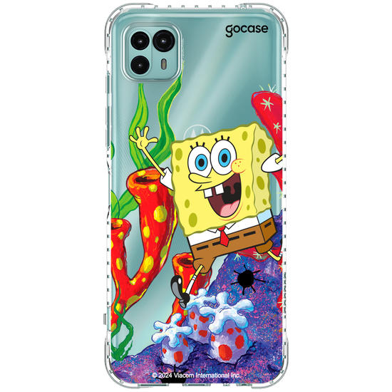 Capinha para celular Bob Esponja - Bob Esponja Na Fenda do Biquini