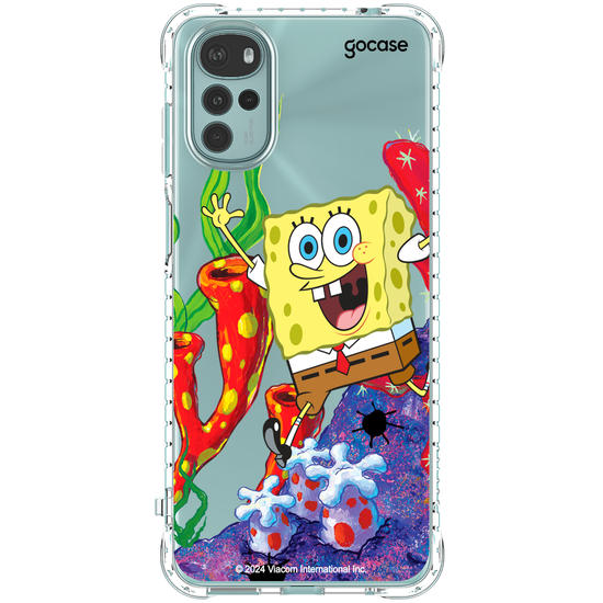 Capinha para celular Bob Esponja - Bob Esponja Na Fenda do Biquini