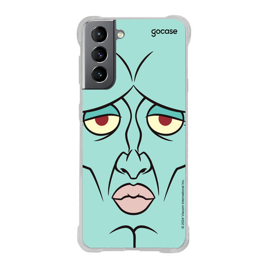 Capinha para celular Bob Esponja - Lula Molusco Rosto Simétrico