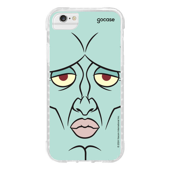 Capinha para celular Bob Esponja - Lula Molusco Rosto Simétrico