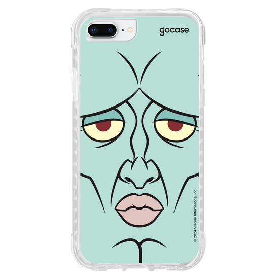 Capinha para celular Bob Esponja - Lula Molusco Rosto Simétrico