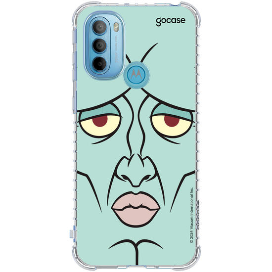 Capinha para celular Bob Esponja - Lula Molusco Rosto Simétrico