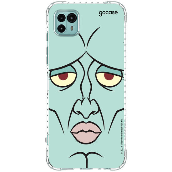 Capinha para celular Bob Esponja - Lula Molusco Rosto Simétrico