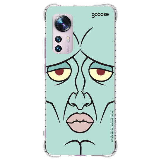 Capinha para celular Bob Esponja - Lula Molusco Rosto Simétrico