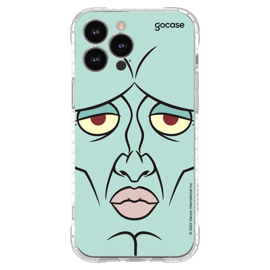 Capinha para celular Bob Esponja - Lula Molusco Rosto Simétrico